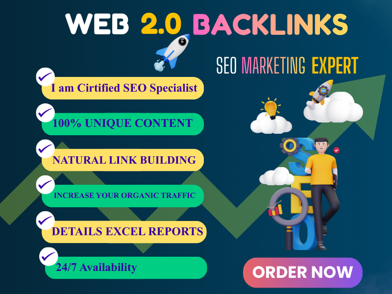 I Will Build Google-Friendly 110 Web 2.0 Backlinks Ma...
