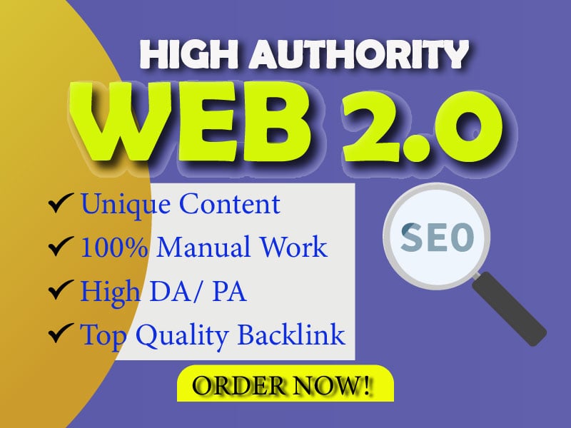 80+ Web 2.0 backlink manually create with high DA PA