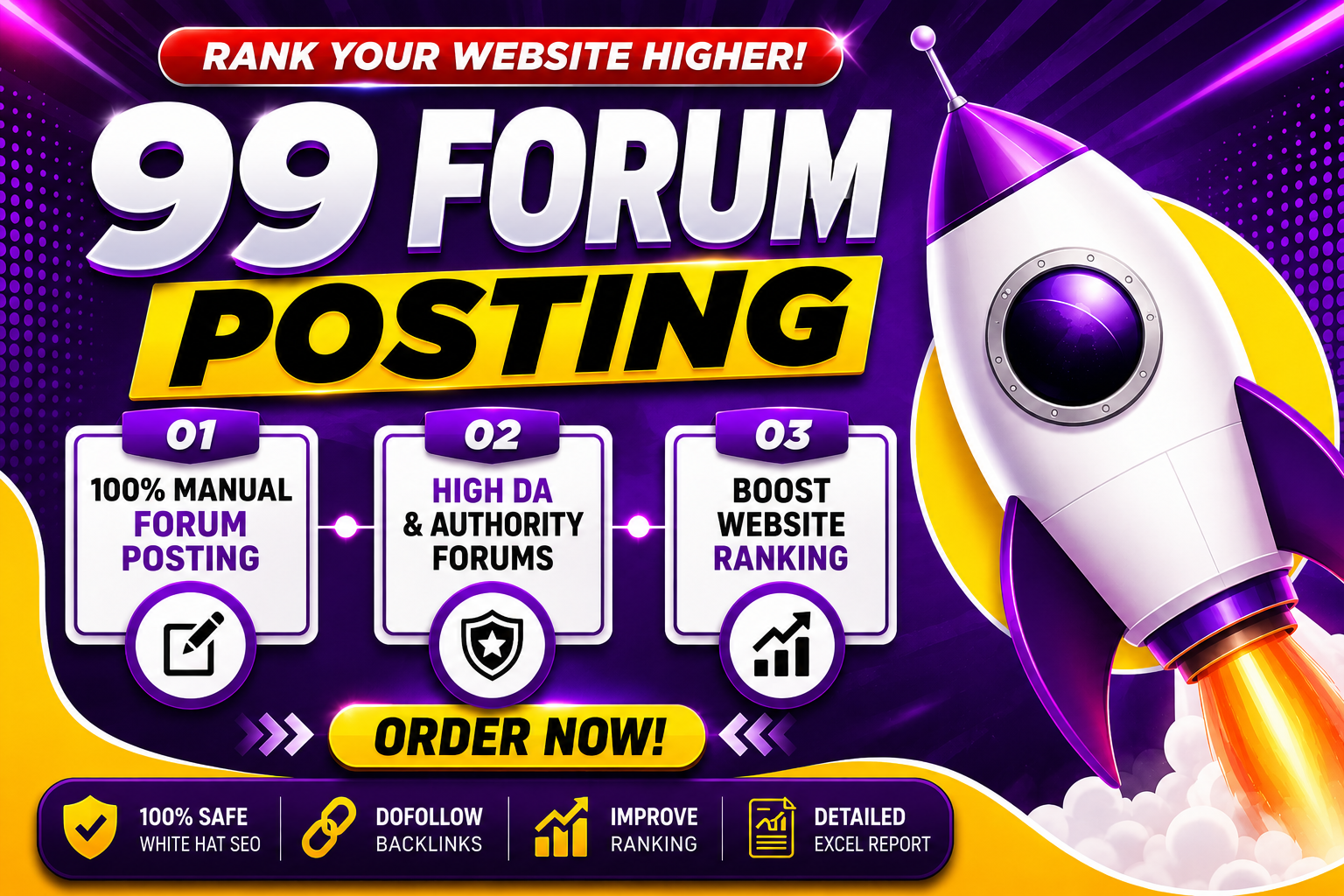 I Will Do 99 High Authority Forum Backlinks with High DA DR Websites