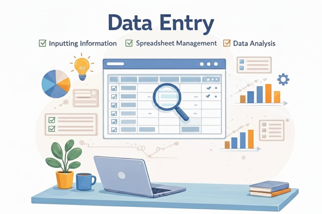 I will do professional Data Entry , copy paste, web research and Excel work,.