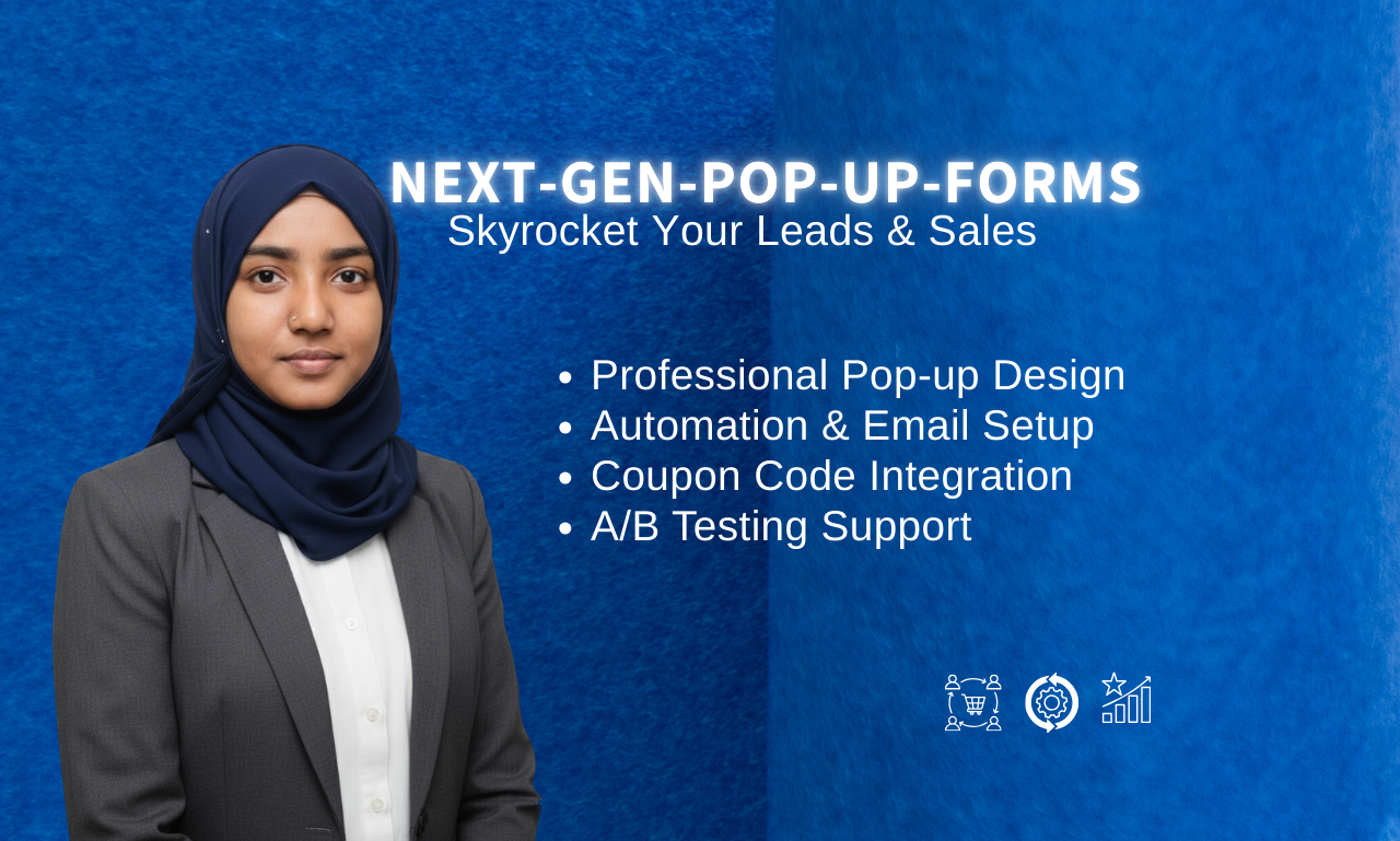 ​I will design a modern popup form that turns visitors into subscribers