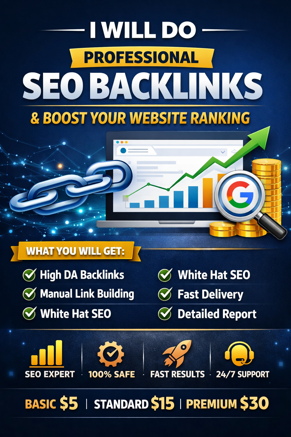 I Will Do Professional SEO Backlinks and Boost Your Website Ranking
