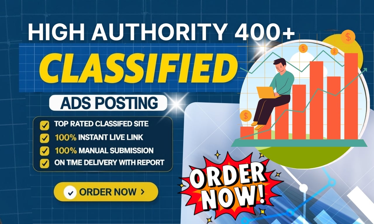 Create High Quality 150 Classified Ads Posting for SEO Backlinks, Traffic & Business Growth