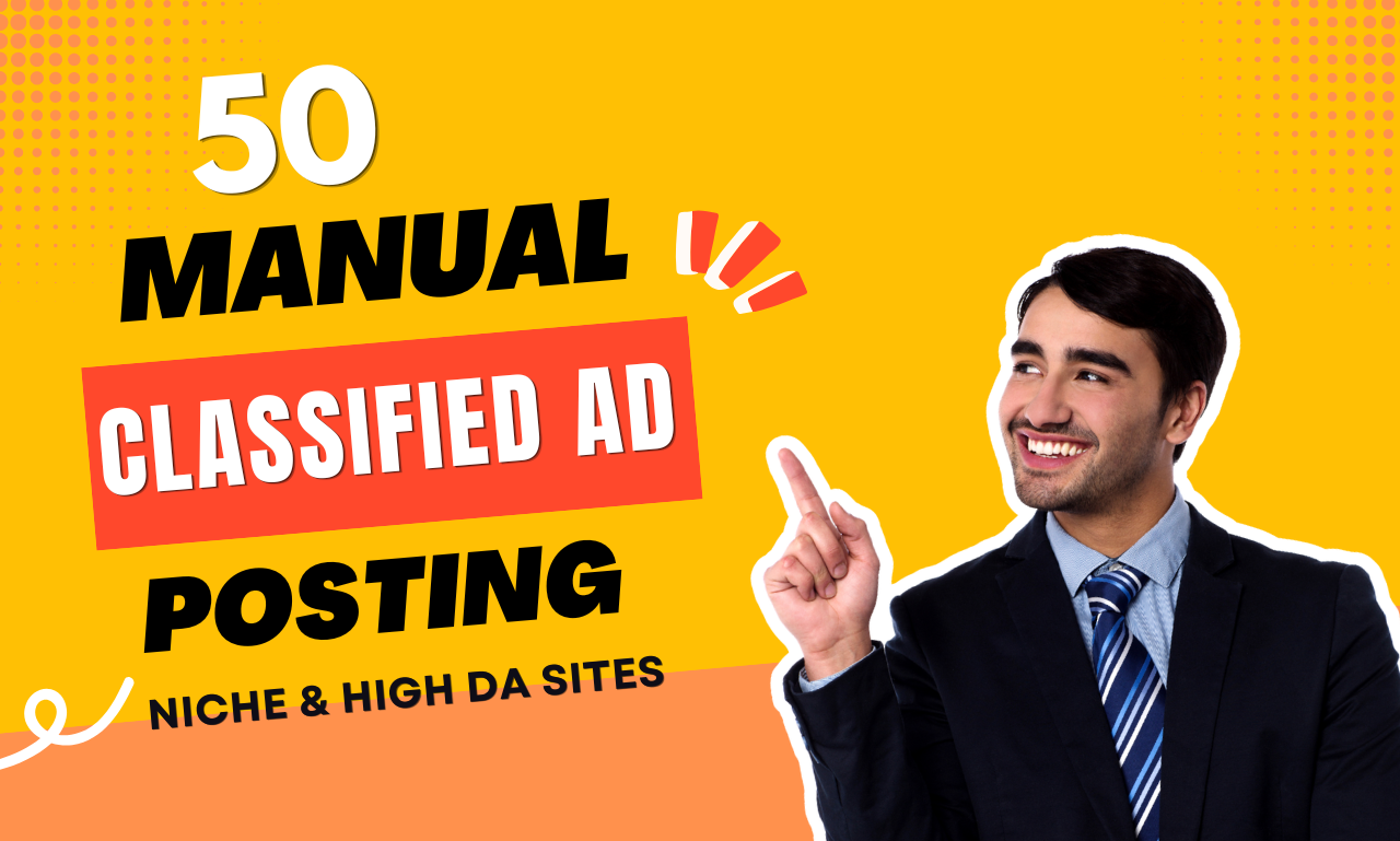 50 Manual Classified Ad Posting on Niche & High D...