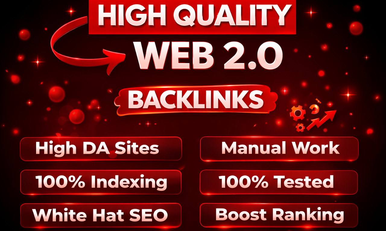 I Will Provide Powerful 70 Web 2.0 Authority Backlink...