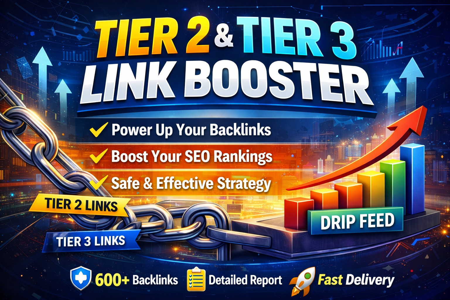 I will build tier 2 and tier 3 backlinks to boost your SEO rankings