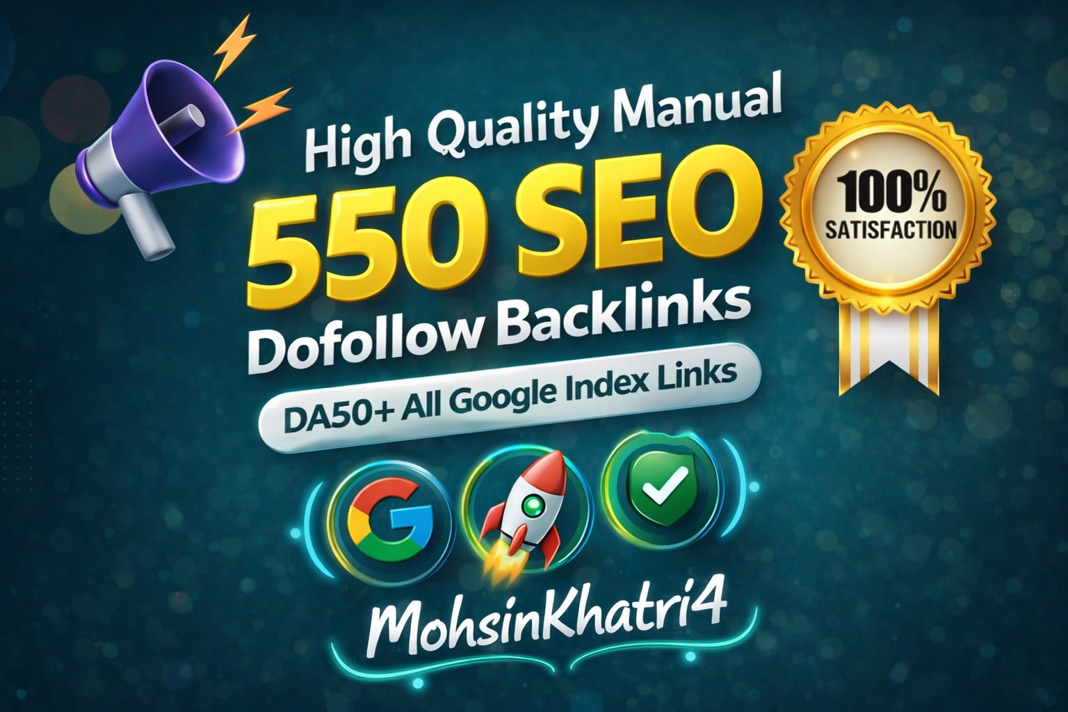 High Quality Manual 550 SEO Do-follow Backlinks DA50+All Google Links