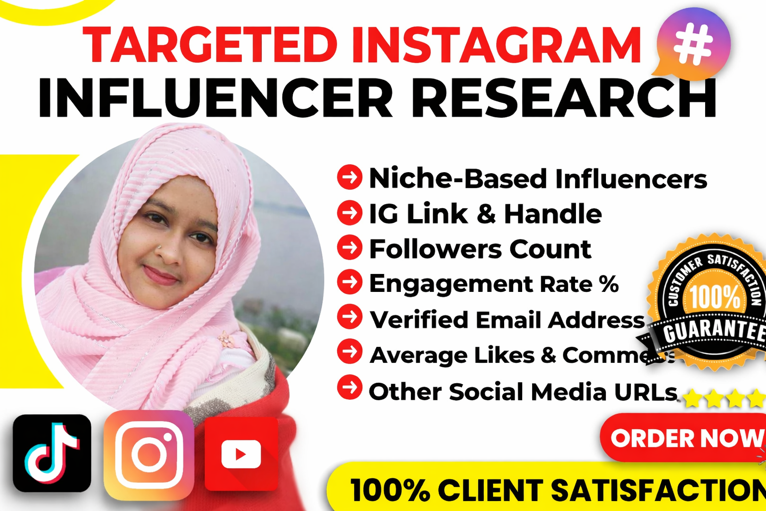 I will do targeted Instagram influencer research for your niche