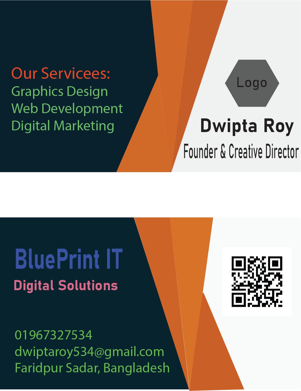 I will design a modern professional business card