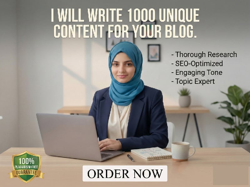 I will writing 1000 word unique content for your blog...