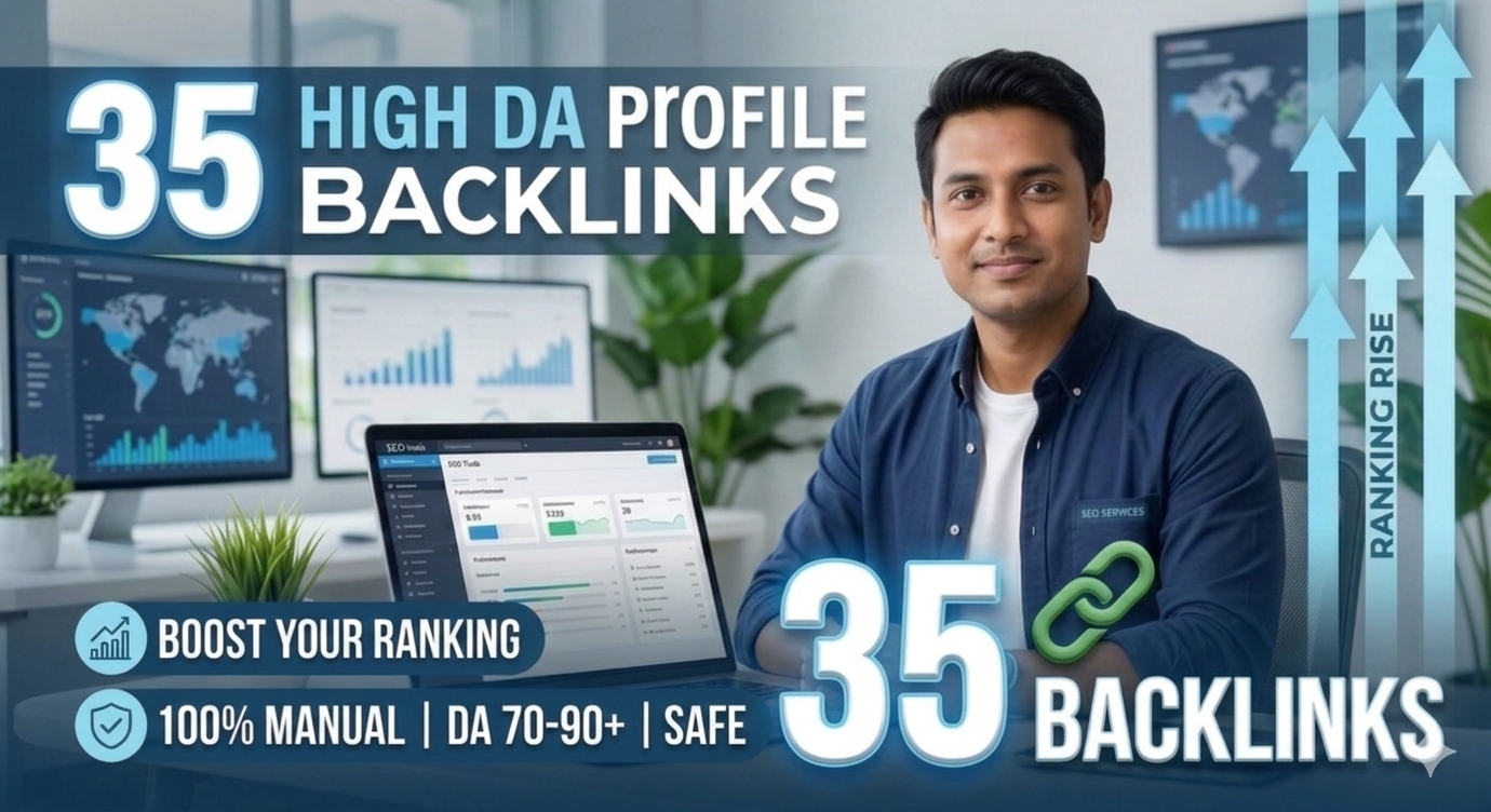 Provide 35 High DA Manual Profile Backlinks for SEO Ranking