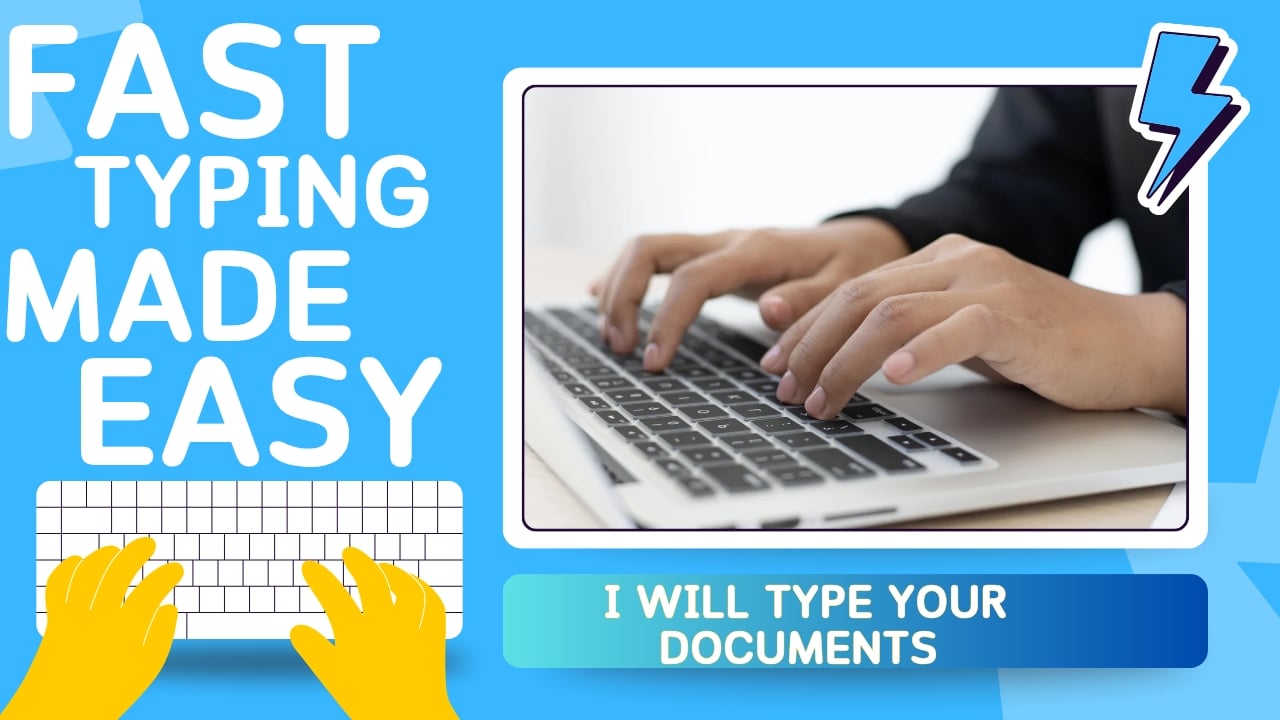 I will do professional typing and data entry for you.