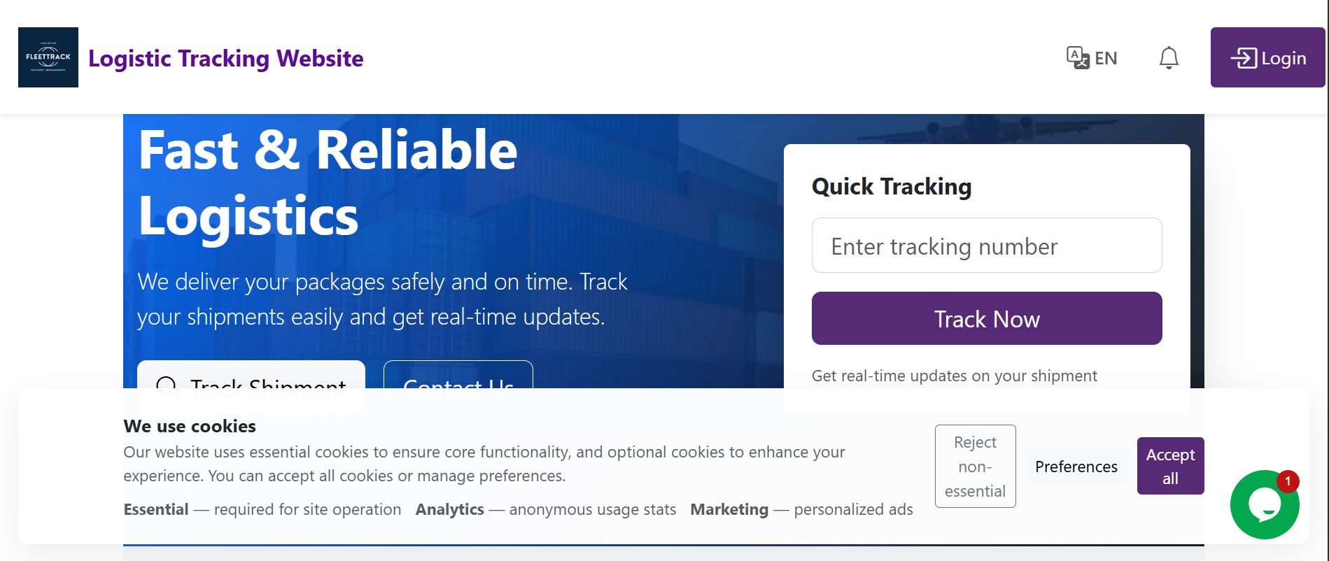 All-in-one Laravel logistics solution with dashboards for Admin, Dispatcher, Agent, Finance & Wareho