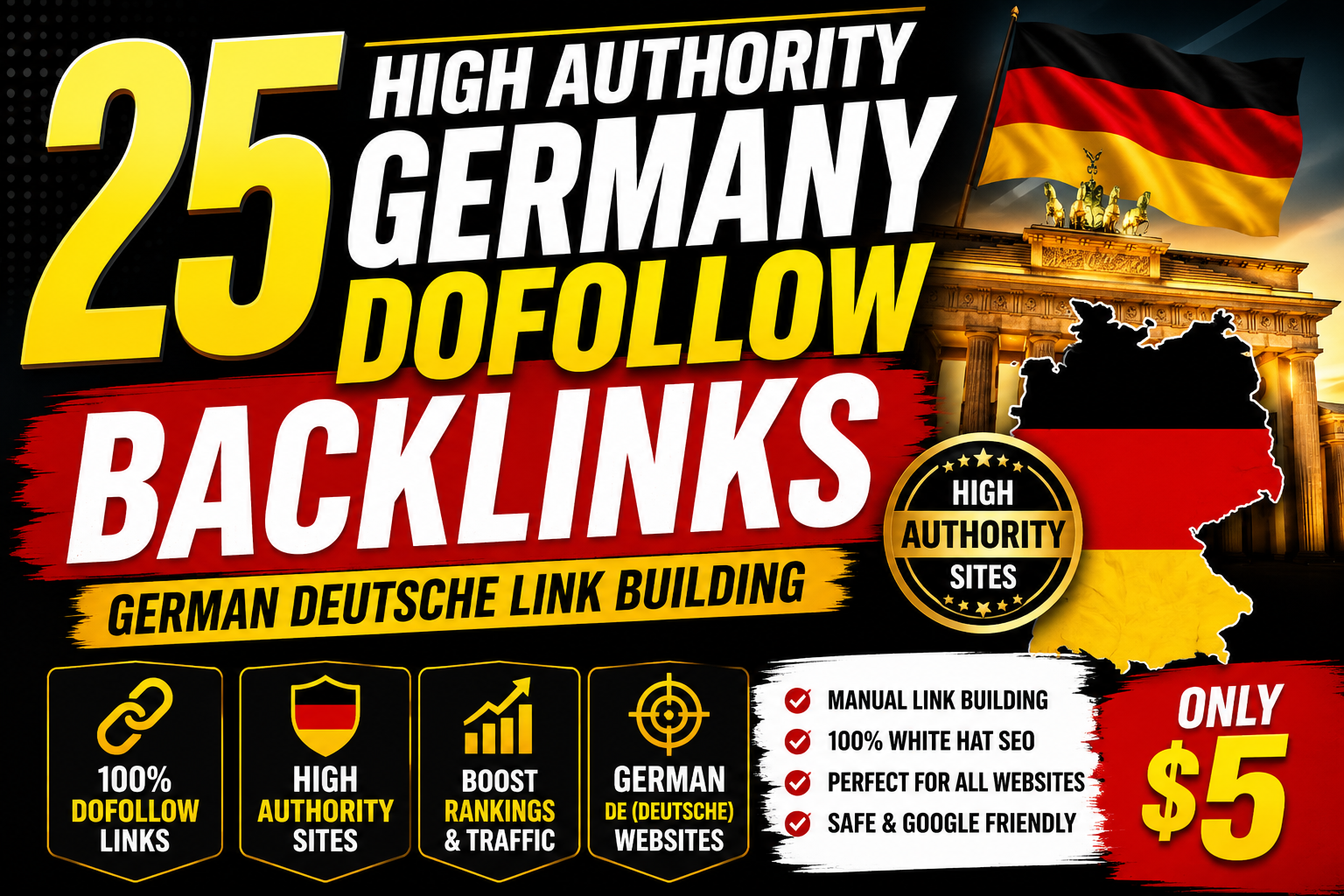 25 High Authority Germany Dofollow Backlinks German D...