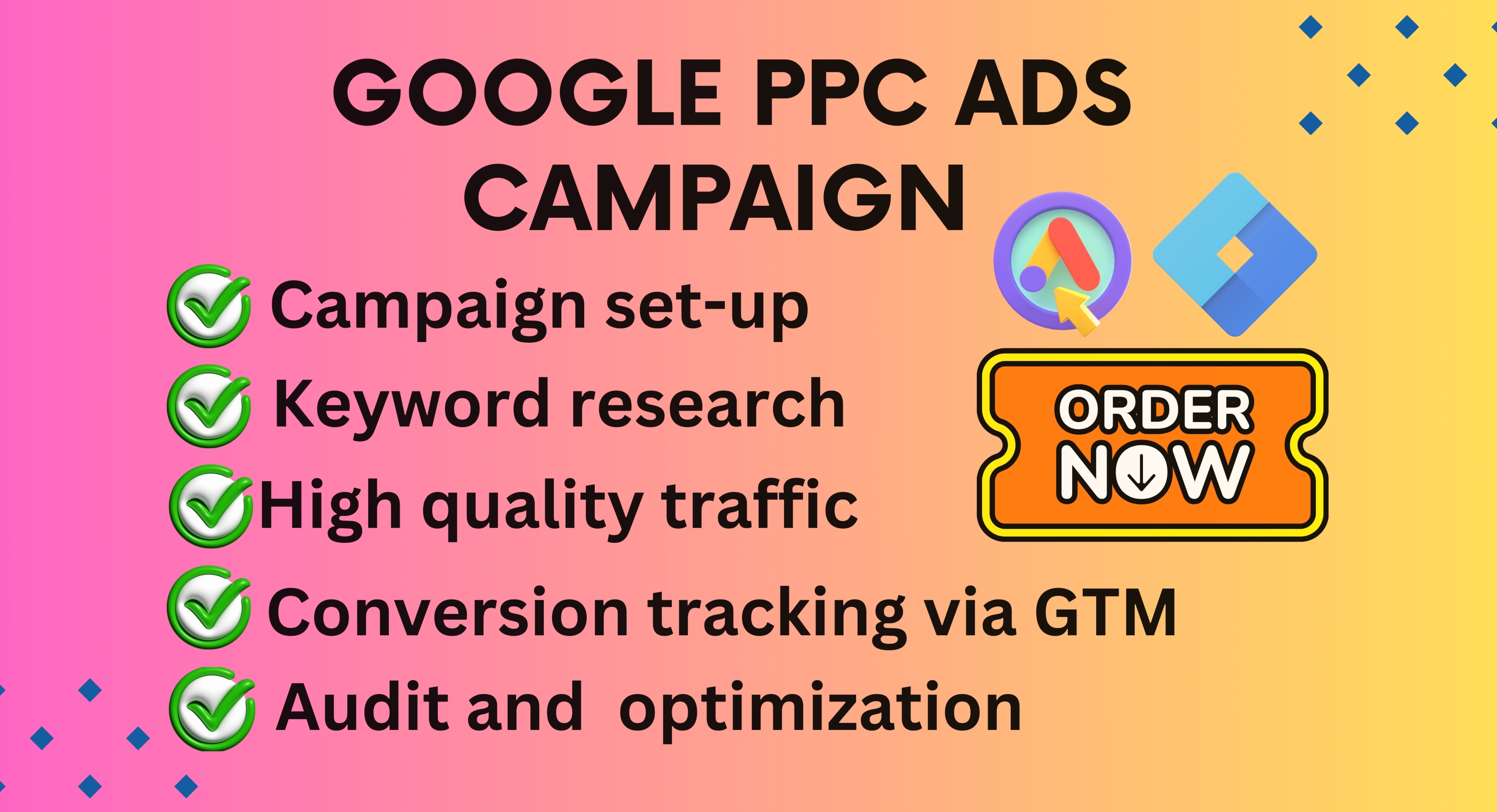I will provide google ppc ads management for cleaning services with GTM tracking