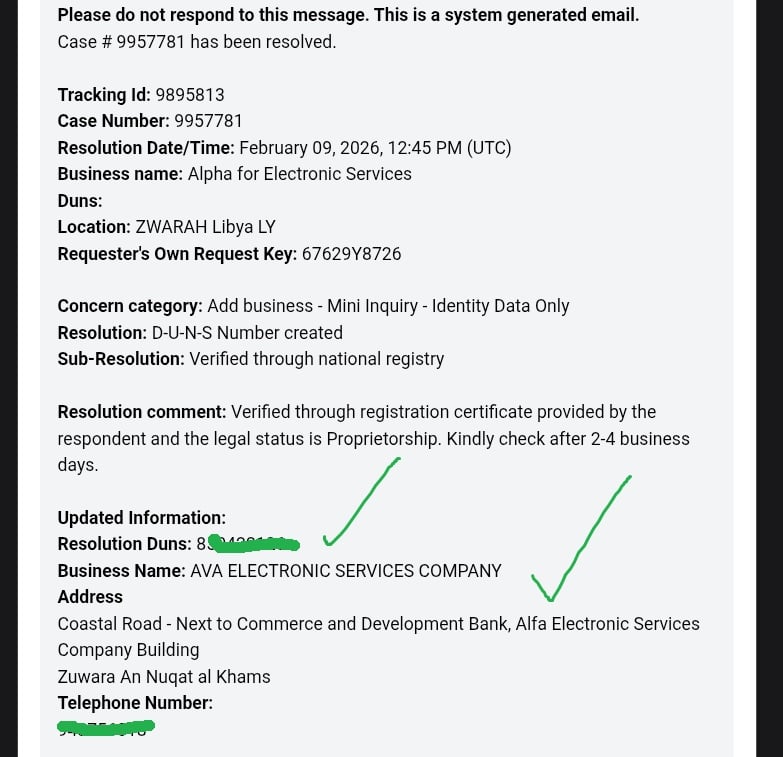 D-U-N-S Number Registration Service Official