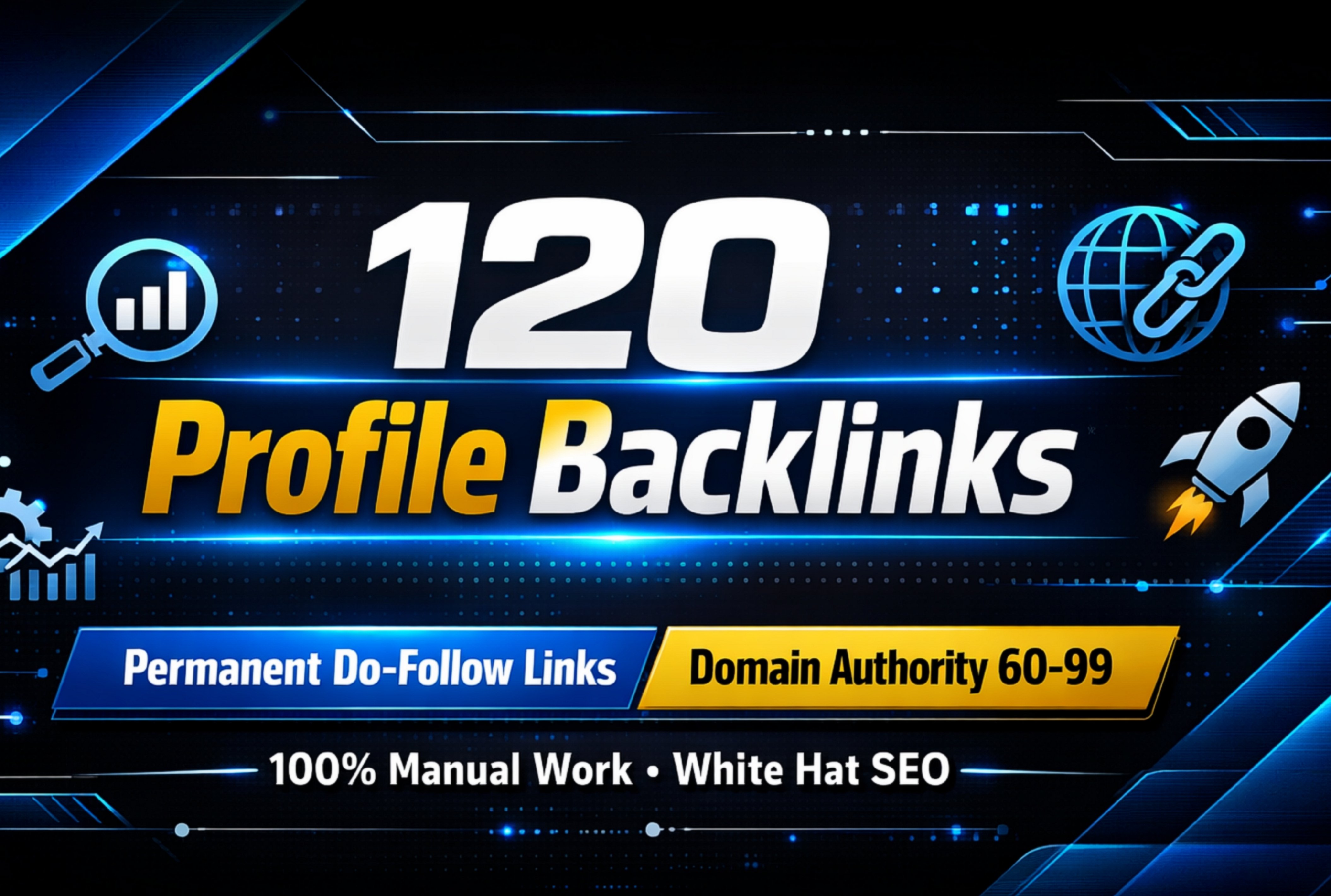 I Will Create Powerful 120 Profile Backlinks for SEO and Google Ranking