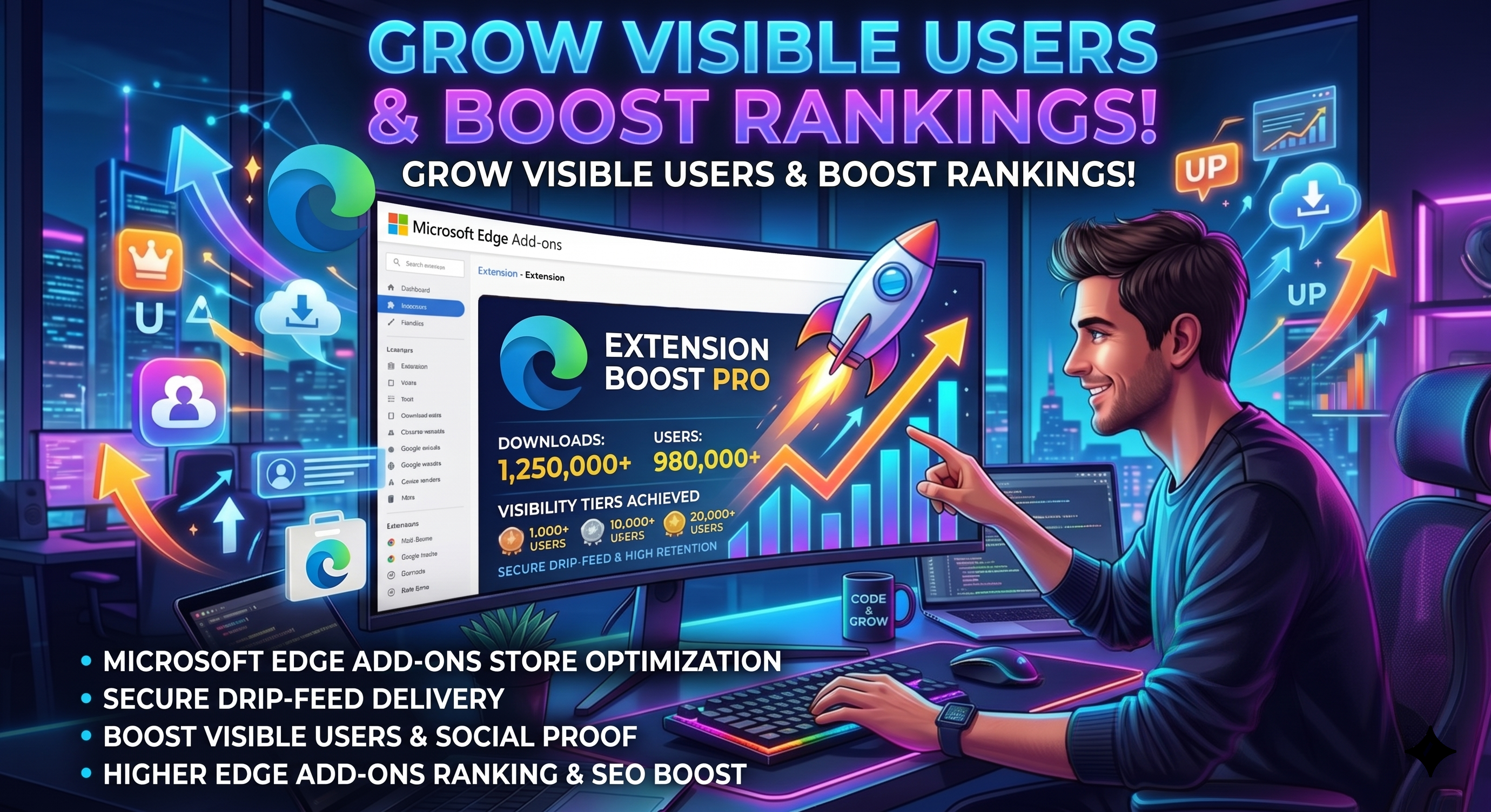  Increase Edge Extension Users -- Visible Store Counter