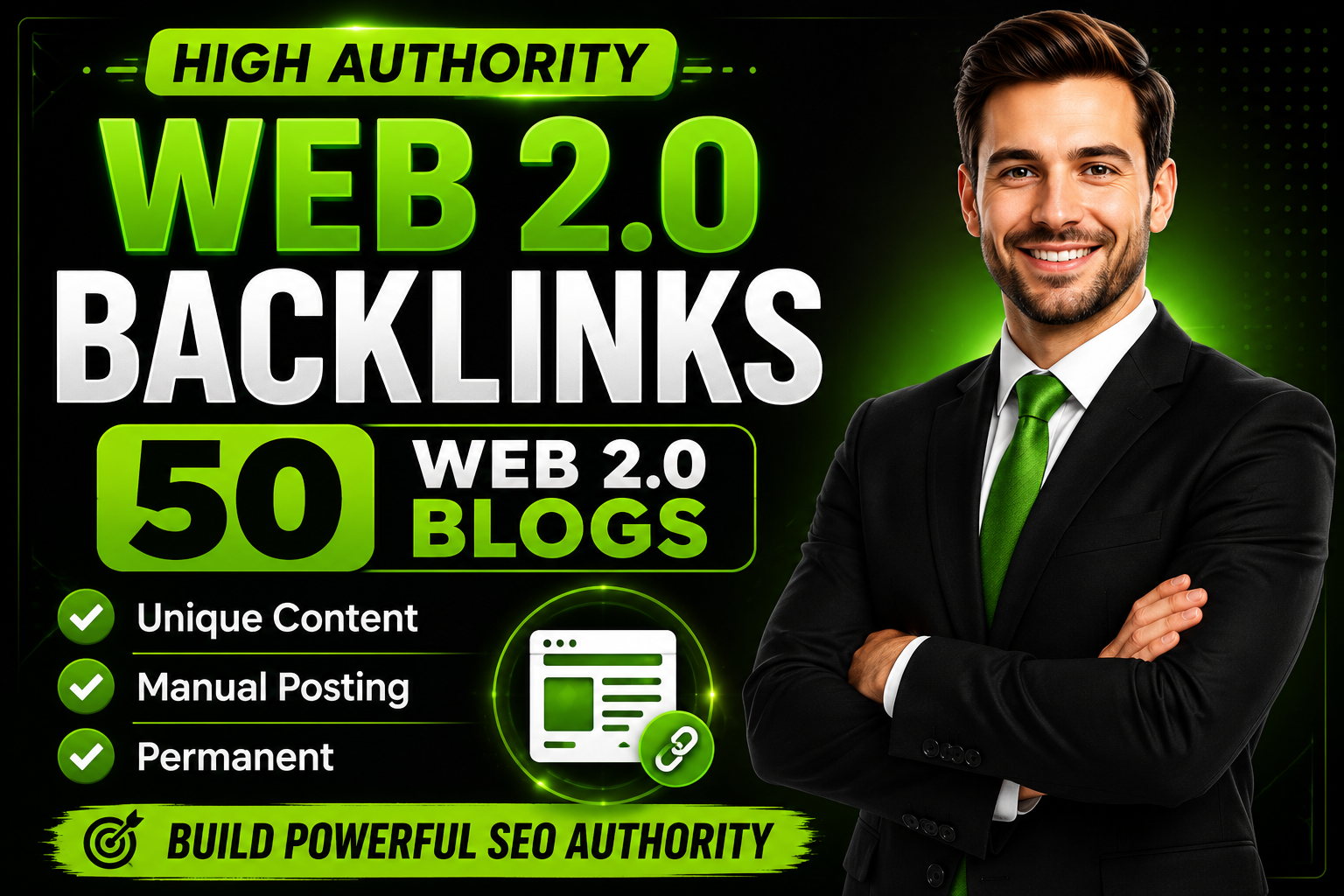 50 Premium Web 2.0 Backlinks with Unique Content 