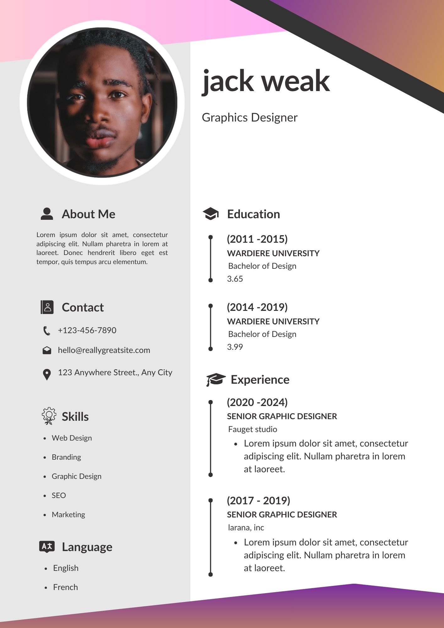 I will create your CV,Resume and LetterHead template 