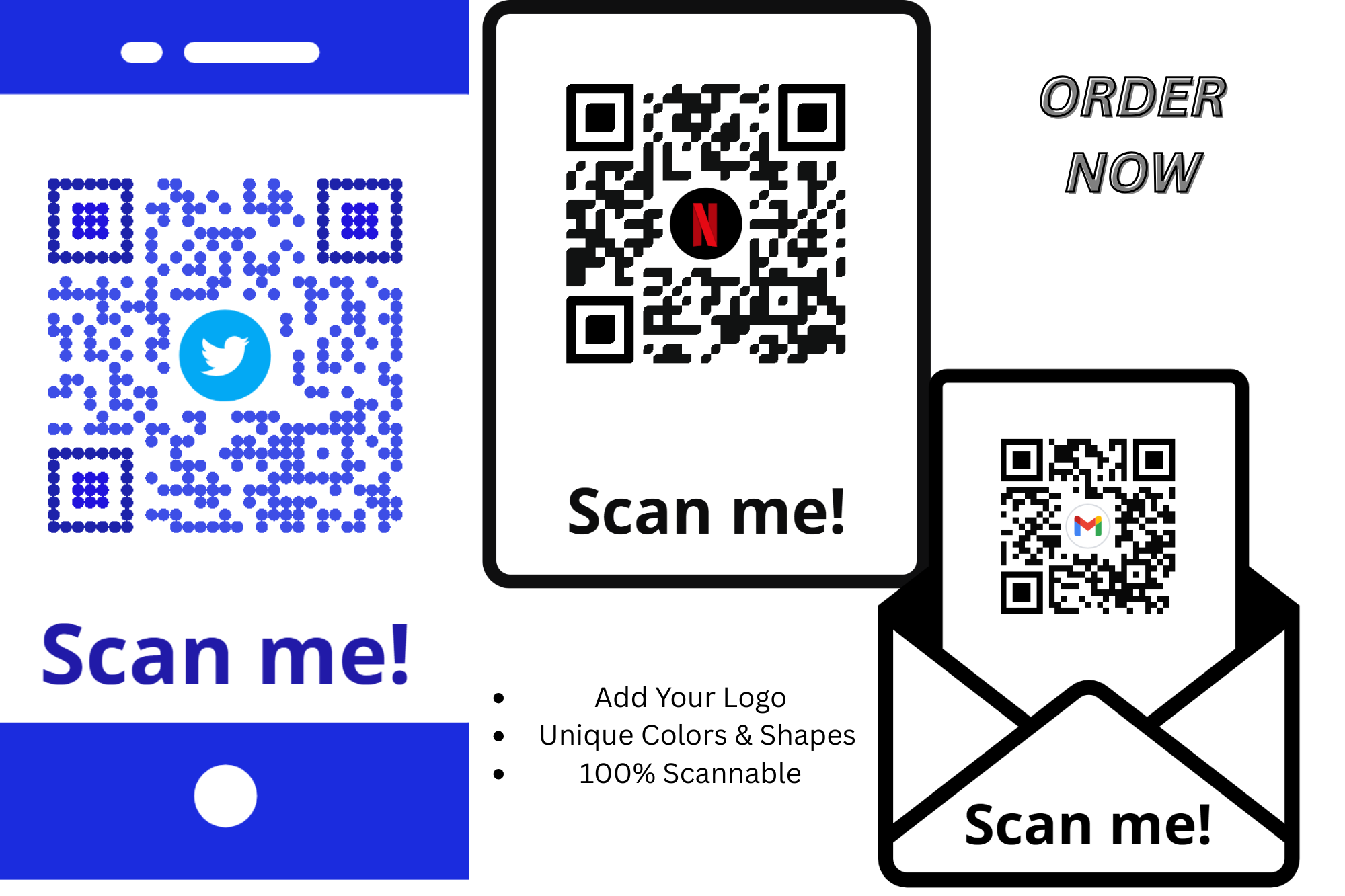 I will design professional custom QR codes with your ...