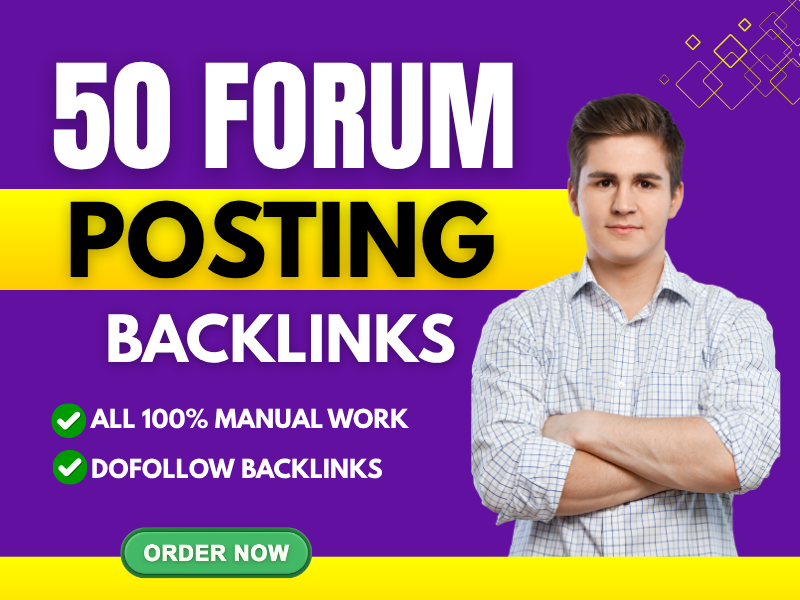 I will provide powerful 60 forum posting backlinks ma...