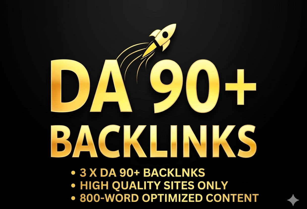 3 DA90 Backlinks with 800 Word Unique Articles on Authority Sites