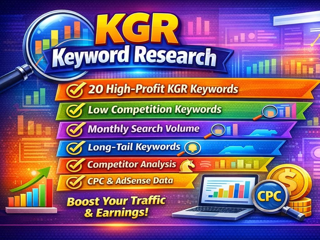 I will find 20 Profitable Low Competition KGR Keywords for fast Google Ranking