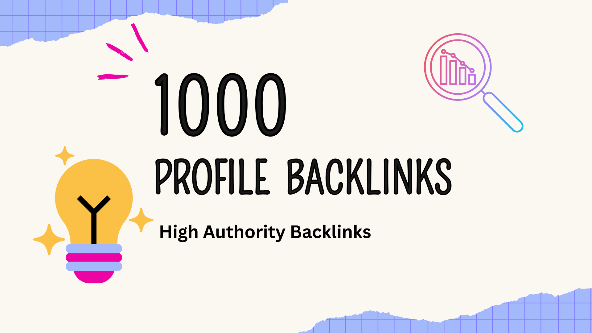 I will build 1000 high authority SEO profile backlinks for powerful ranking