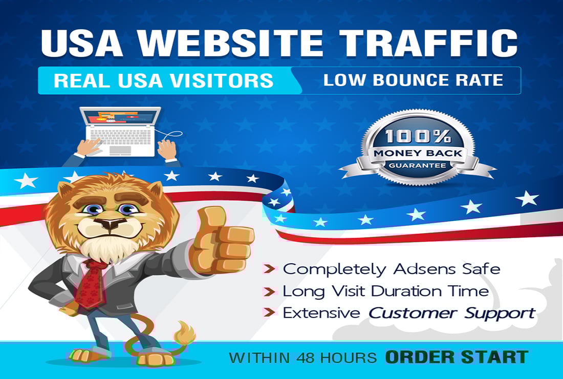 45,000+ unique USA traffic to your website, blog, online stores within 30 days