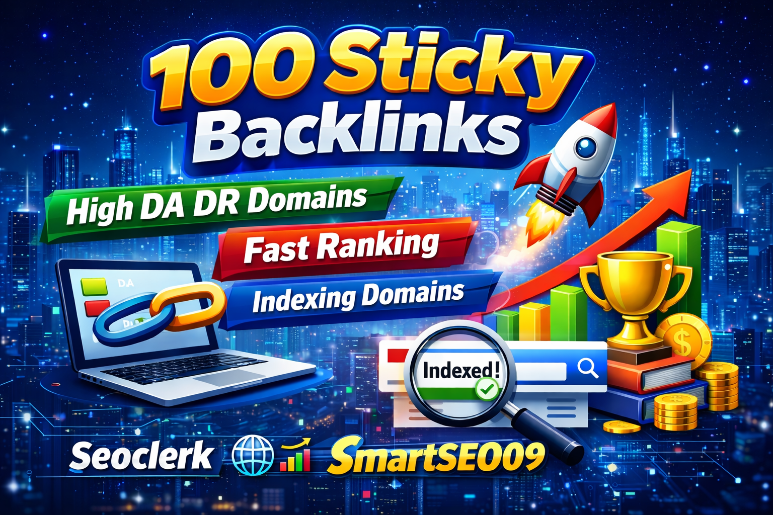 100 Sticky Backlinks High DA DR Domains Fast Ranking Indexing Domains and Rank Your Website