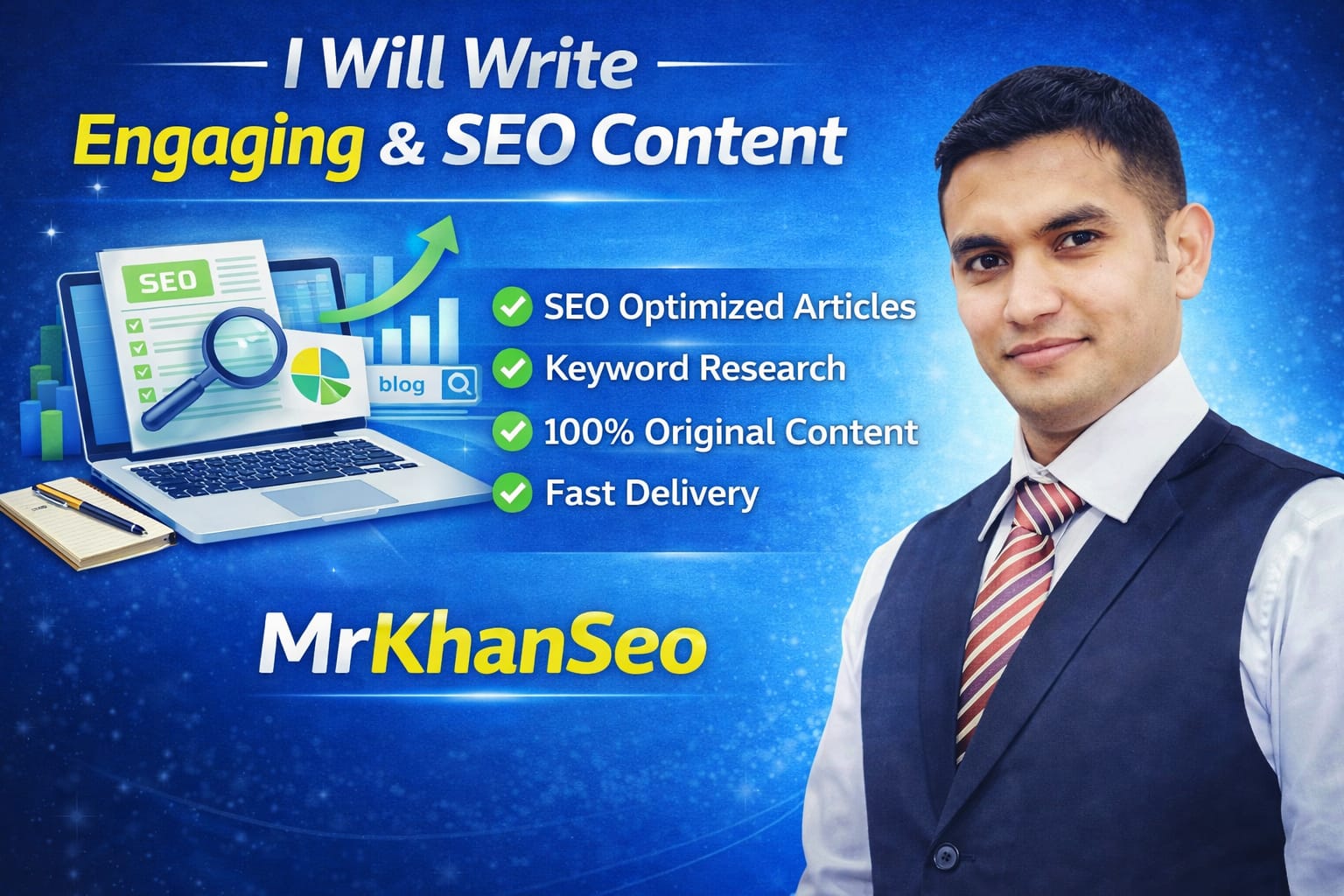 I will write SEO optimized content that ranks and converts