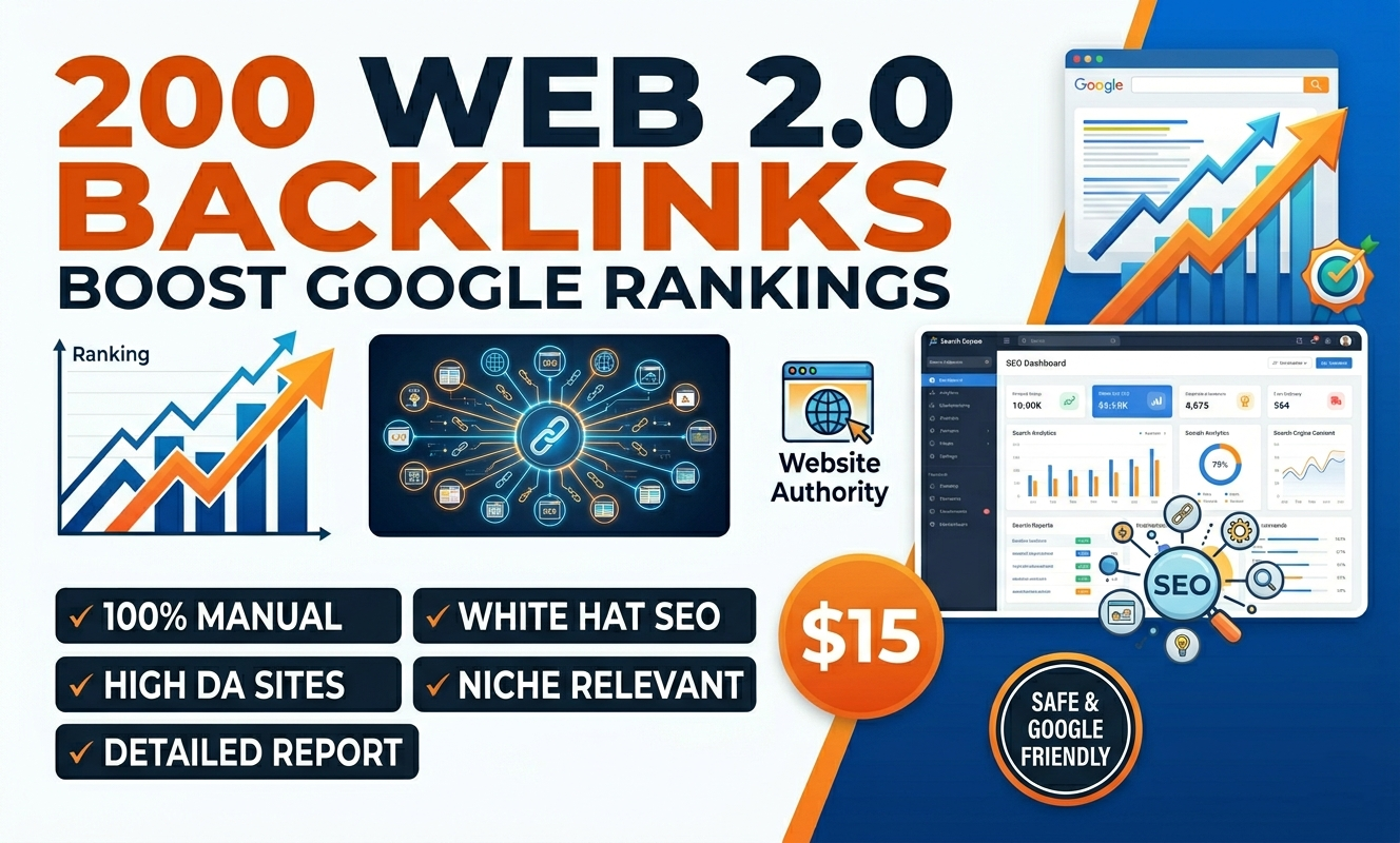 I Will Create High DA Manual Web 2.0 Backlinks to Increase Website Authority