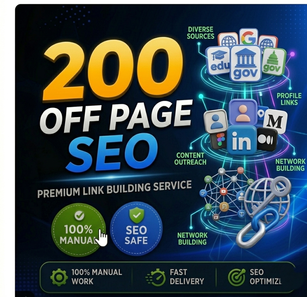 200 Manual Off-Page SEO Backlinks | High-Quality White Hat Link Building for Website Authority & Vis
