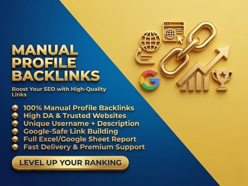 I Will MANUALLY Create 400 Profile Backlinks DA 50+