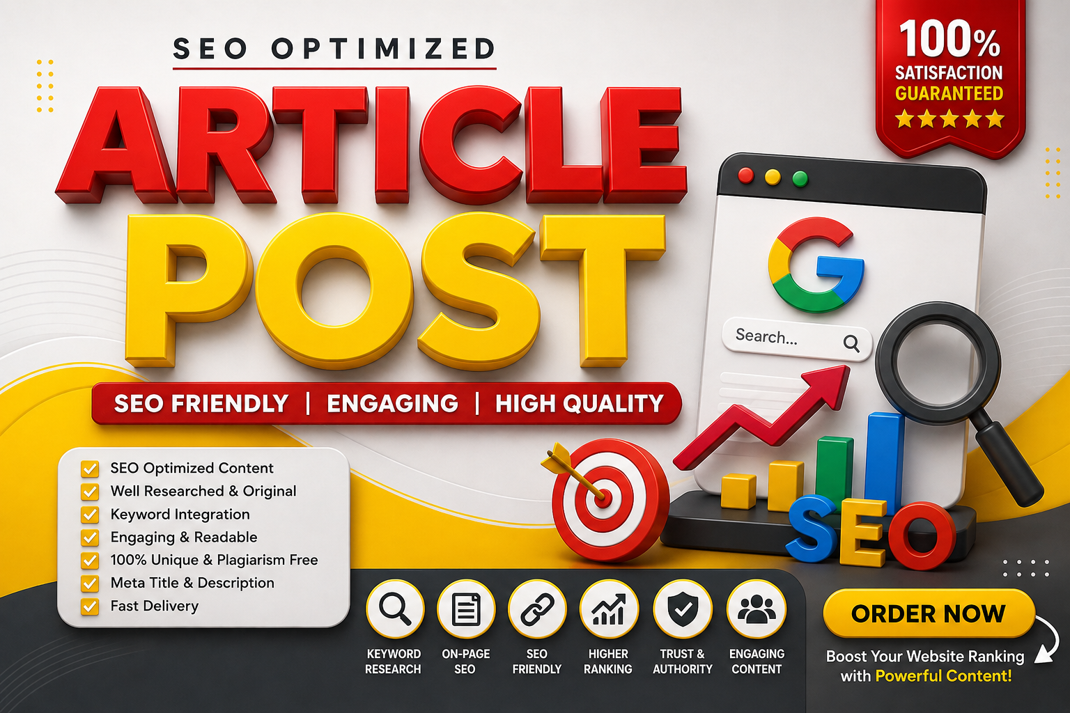 I Will Publish 15 SEO Optimized Article Posts for Google Ranking
