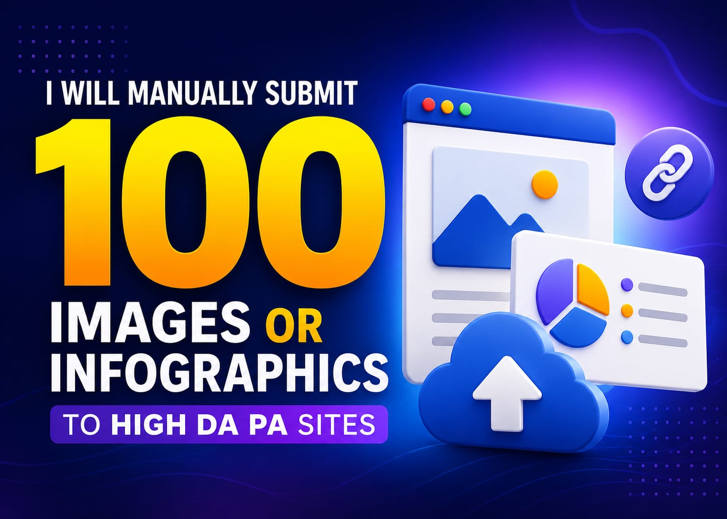 I Will Manually Submit 100 Images or Infographics to High DA PA Sites