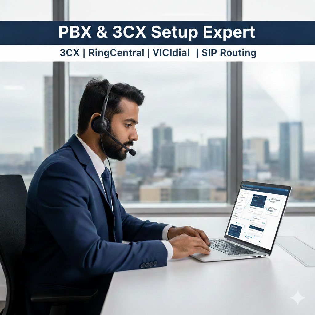 I will configure PBX, SIP Routes, 3CX, RingCentral...