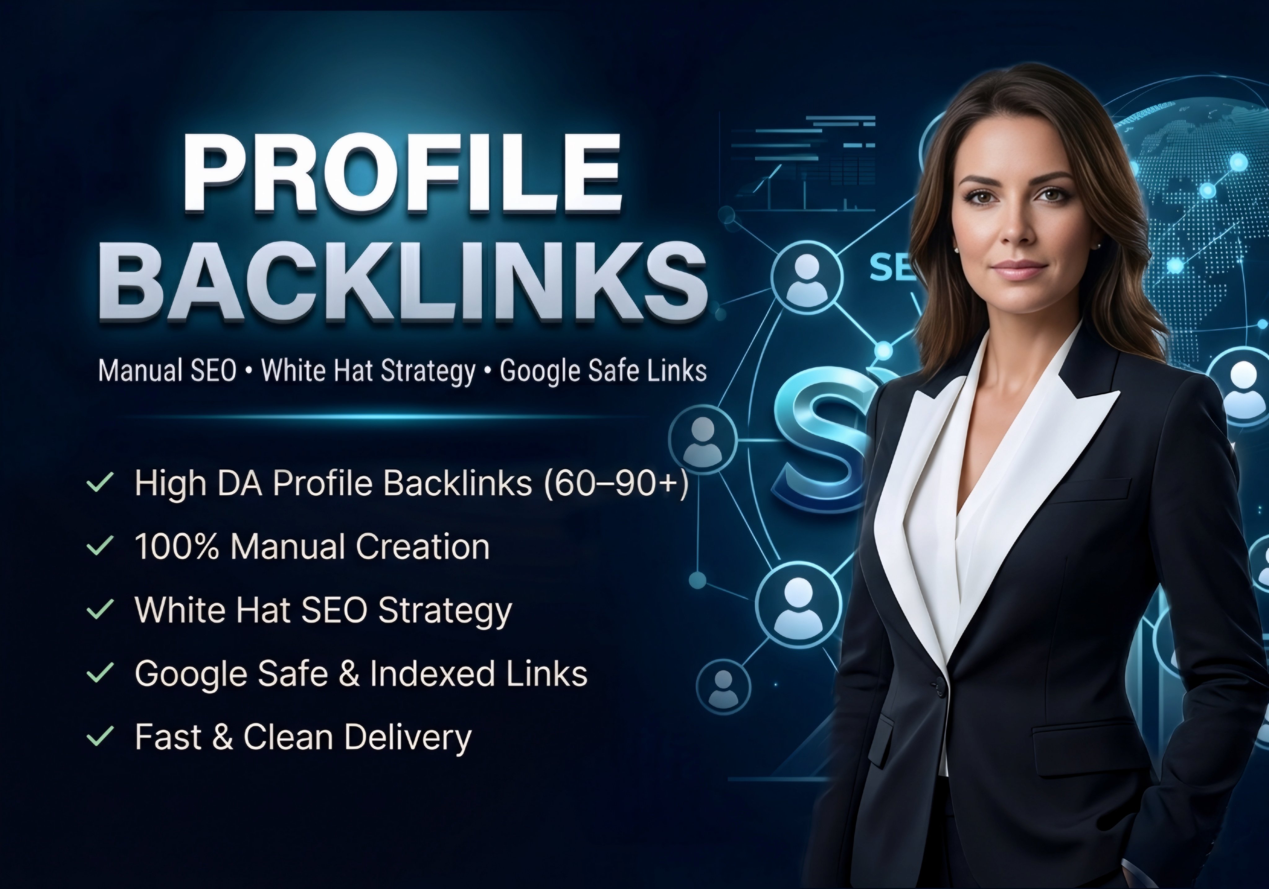 Create 100+ Manual High DA 60 to 90+ Profile Backlinks For SEO Ranking And Authority Boost