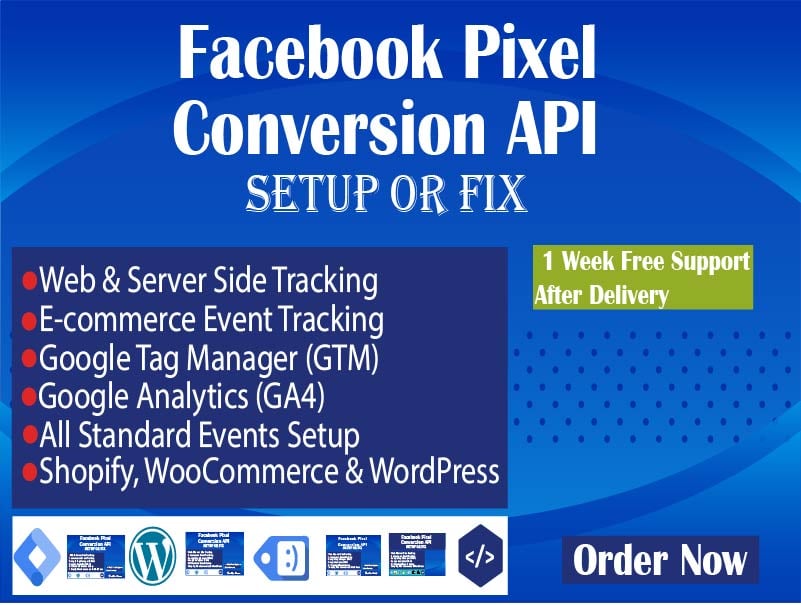 I will Setup and fix Meta Pixel,Conversion API Setup via GTM