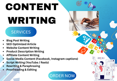 I will write SEO optimized high quality articles and blog content on any niche for your website