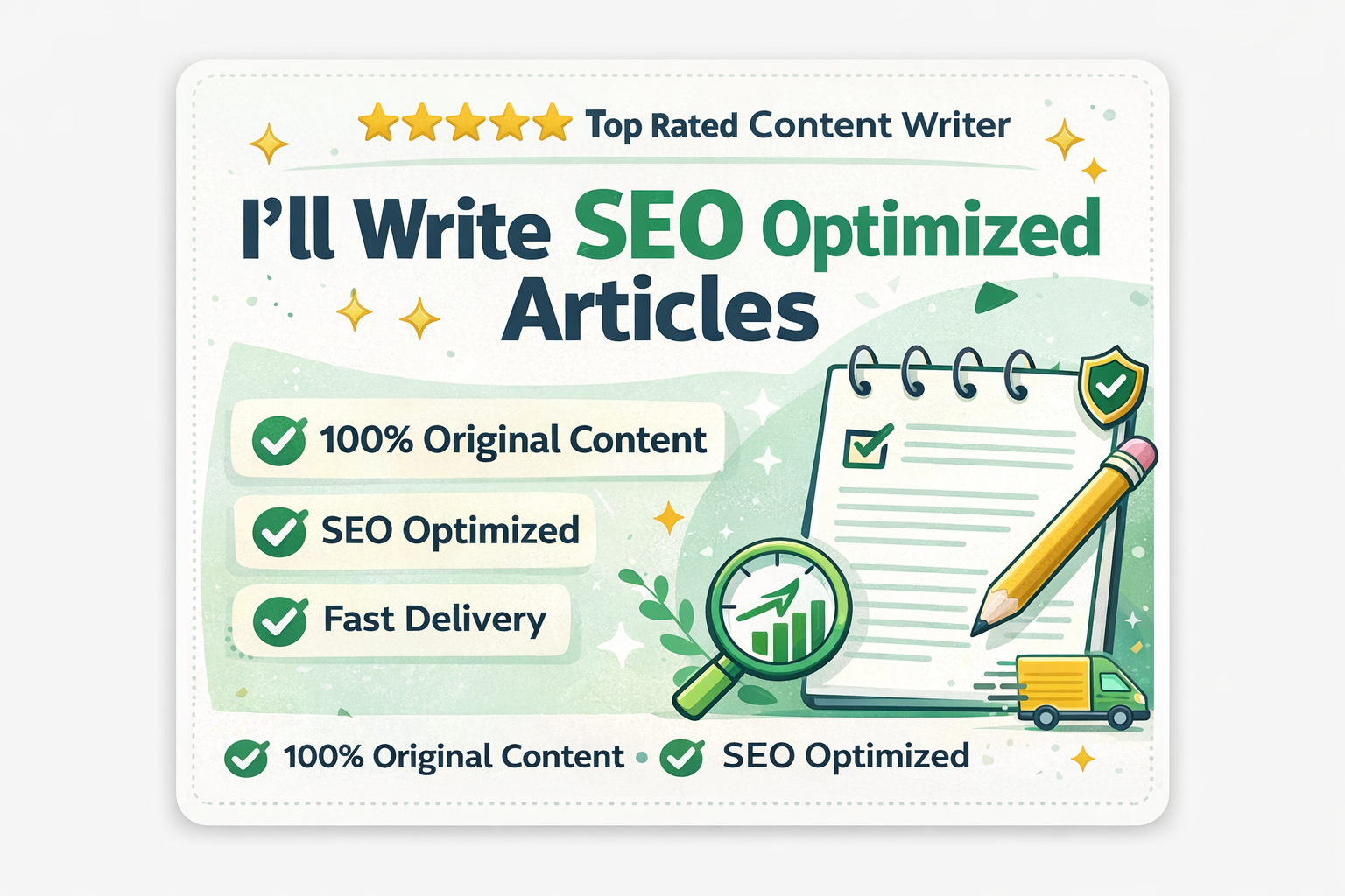 ???? I will write high quality SEO blog articles for your website
