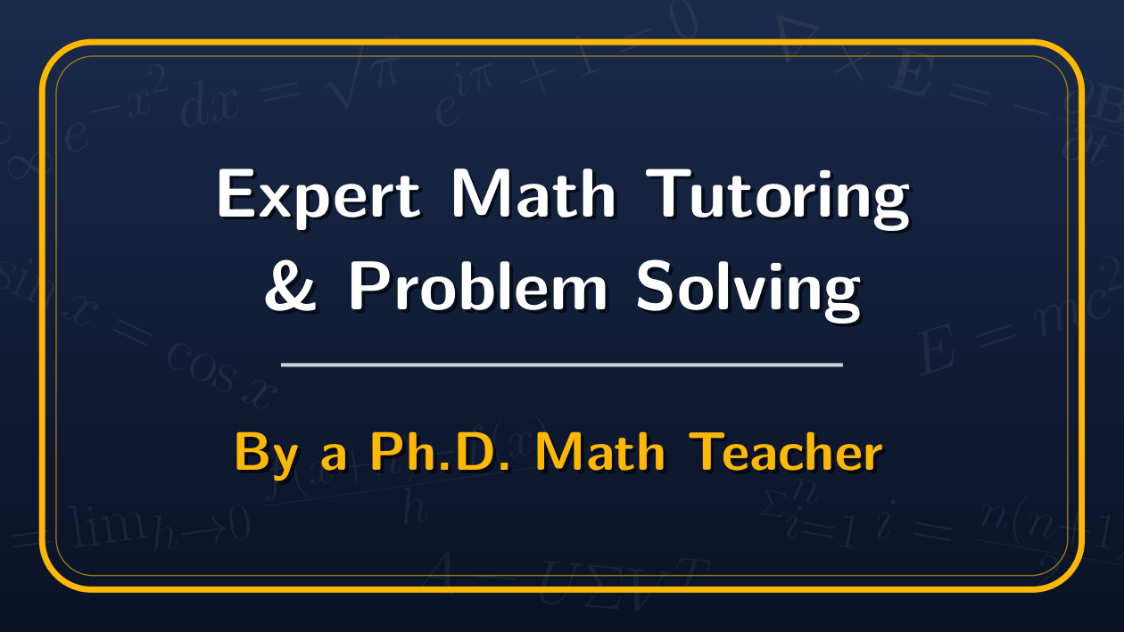 I will be your expert math tutor and help you solve assignments step-by-step