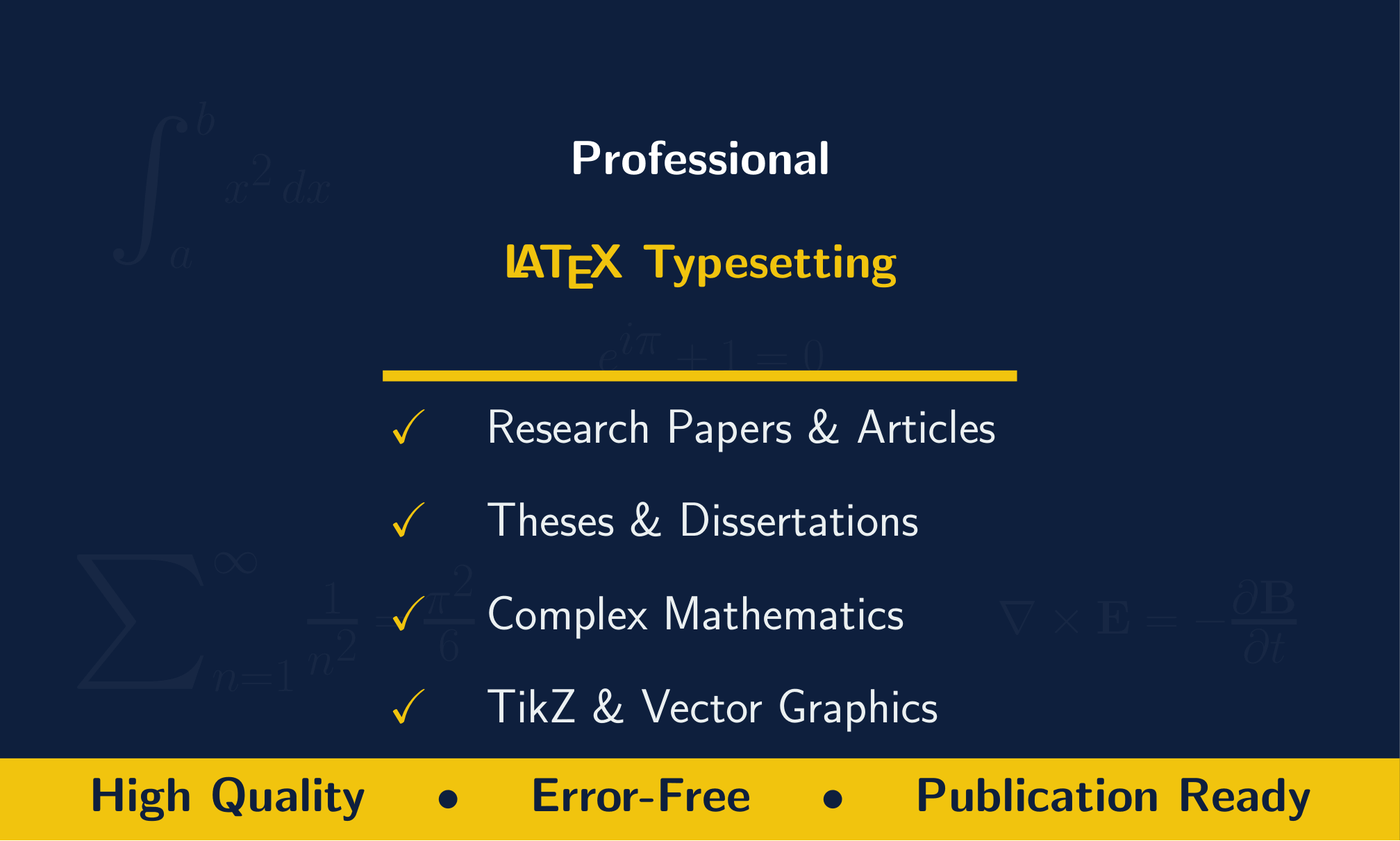 I will professionally typeset, format and convert your document to LaTeX