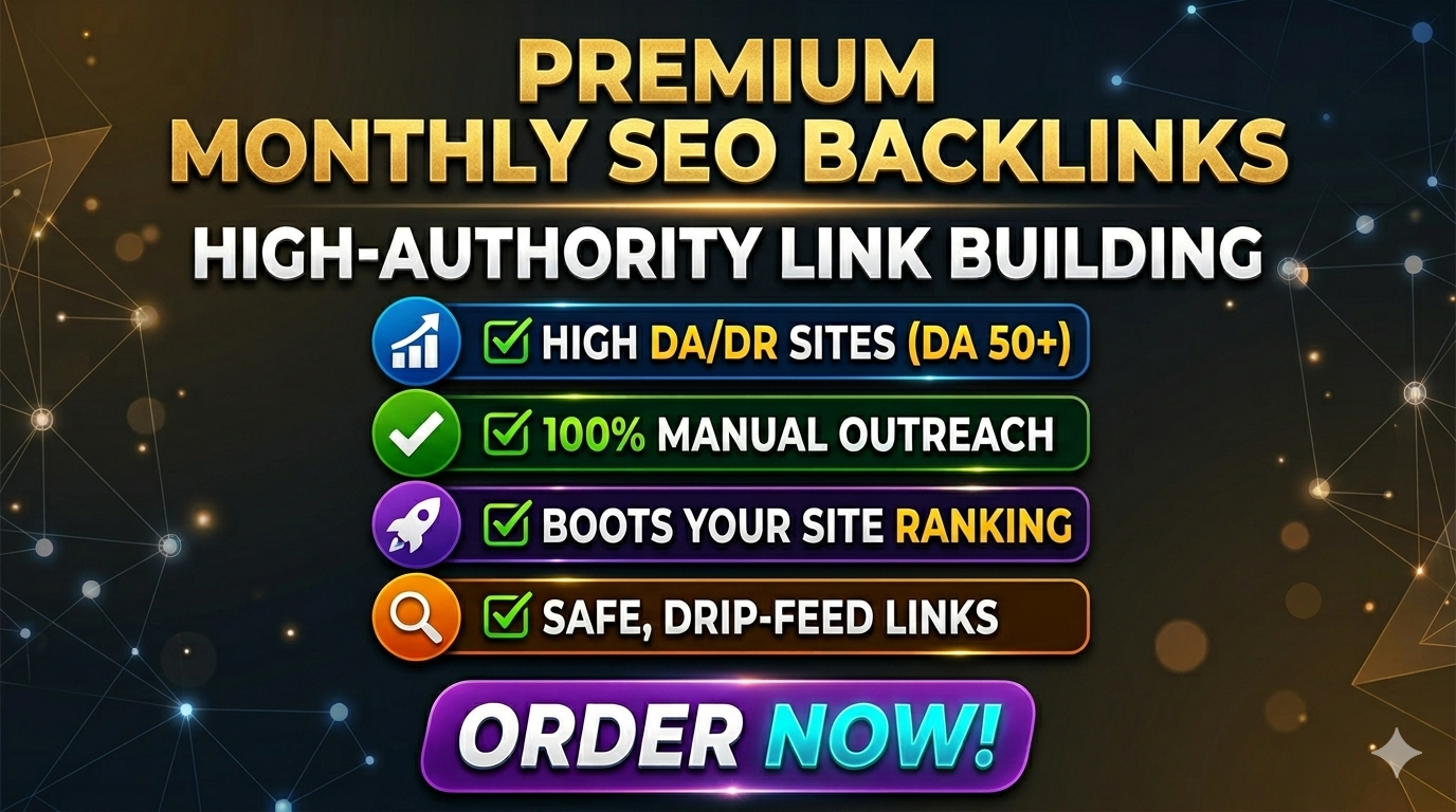 I will build high-authority monthly SEO backlinks for Google ranking