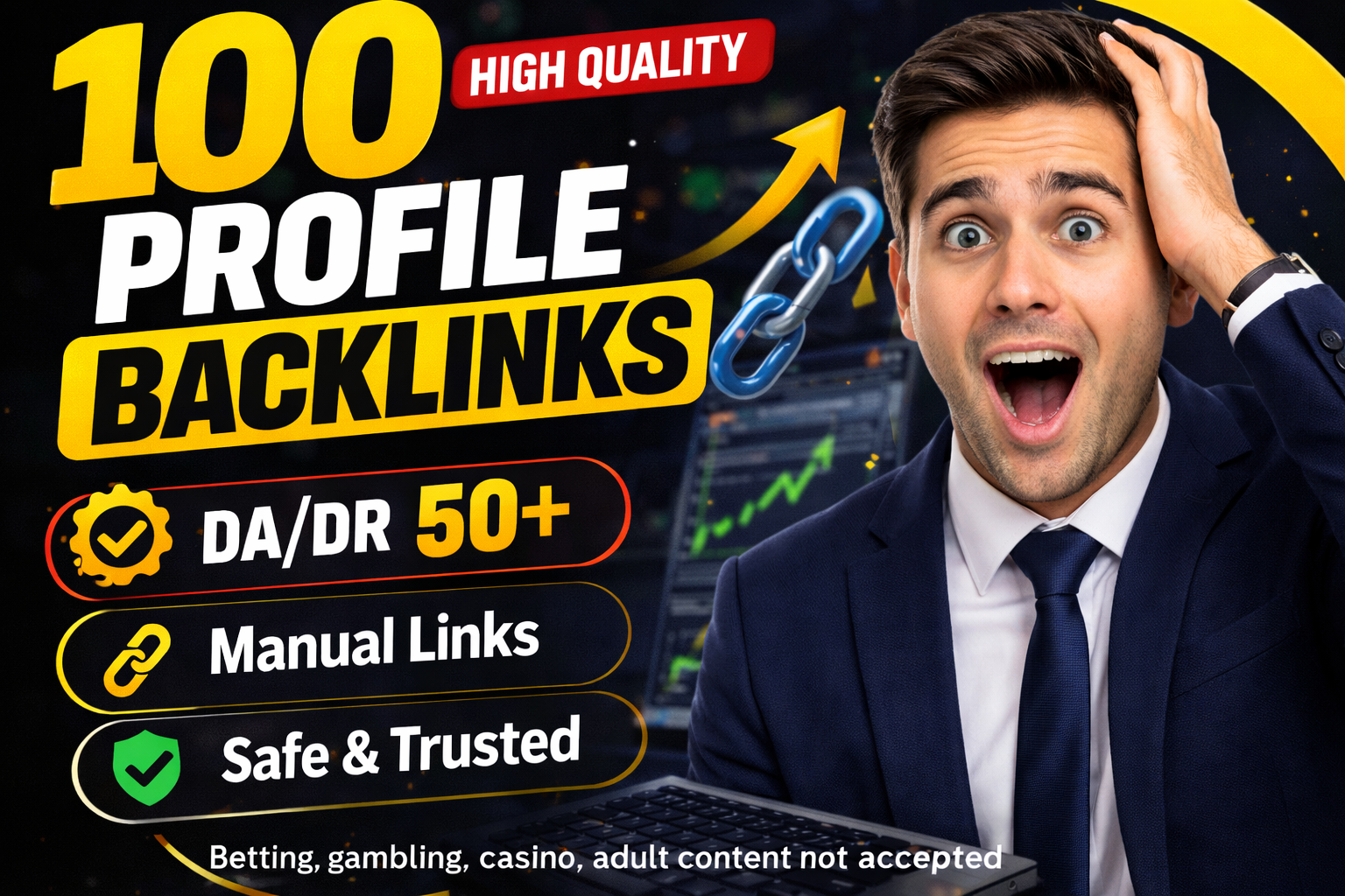 100 High DA/DR Profile Backlinks for SEO Ranking Boos...