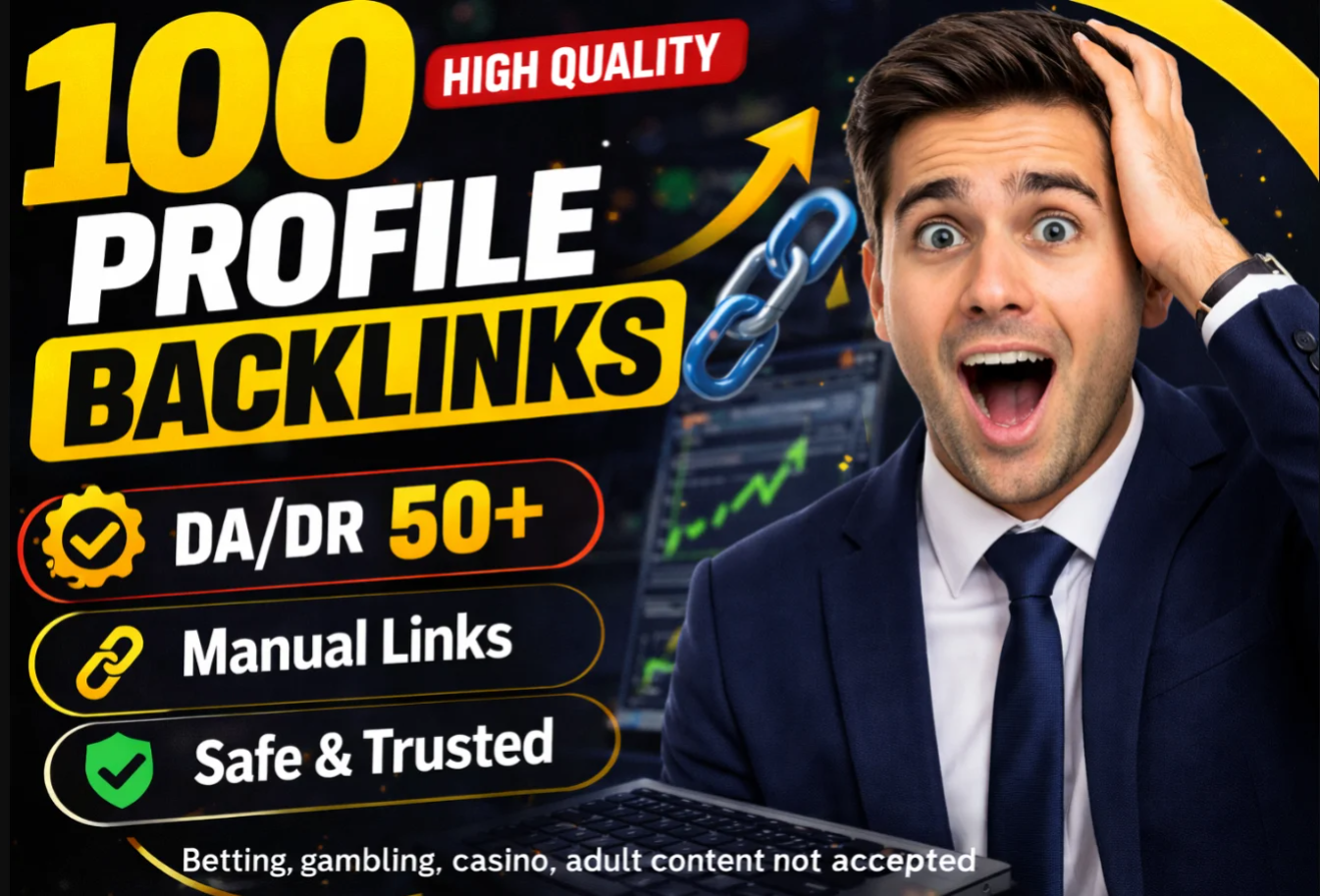 100 High DA/DR Profile Backlinks for SEO Ranking Boos...