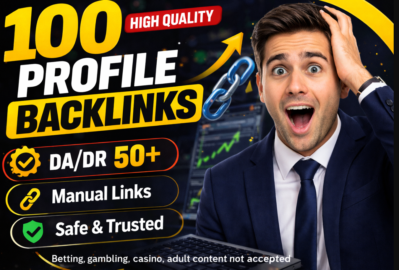 100 High DA/DR Profile Backlinks for SEO Ranking Boos...
