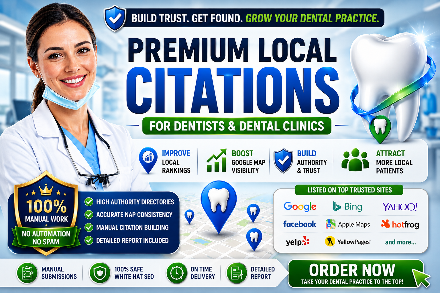 50 High Authority Local Citations for Dentists