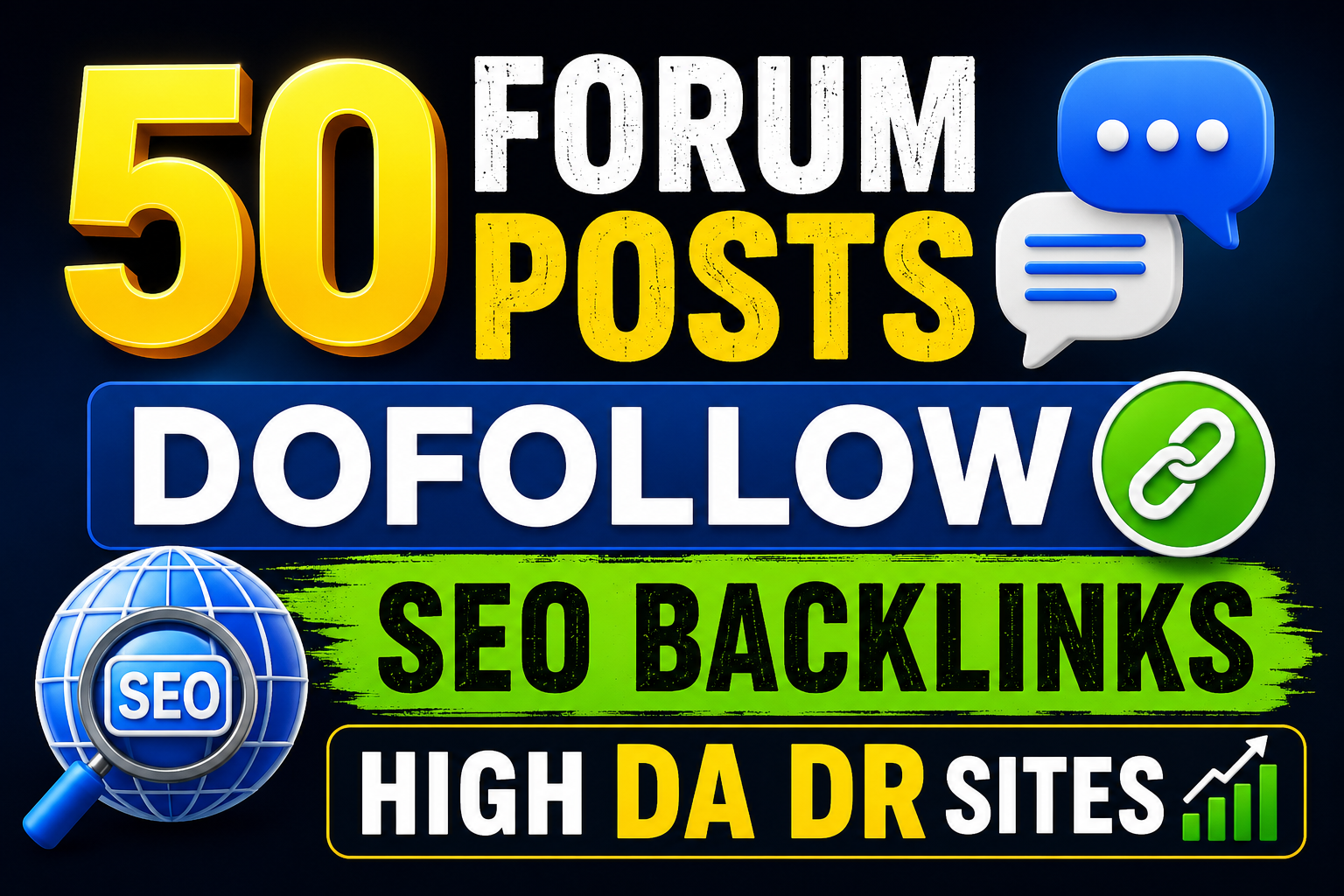 I will Create 50 Forum posts dofollow SEO Backlinks